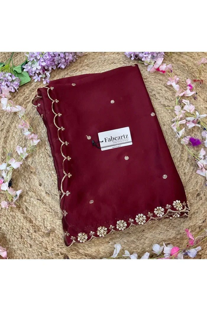 Beautiful Hand work and Beads work Rangoli Dupatta for women | Only Dupatta Dharani Dup - Image 20