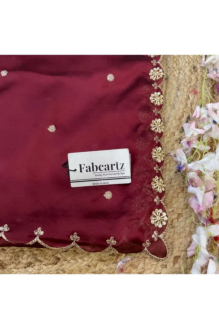 Beautiful Hand work and Beads work Rangoli Dupatta for women | Only Dupatta Dharani Dup - Image 23