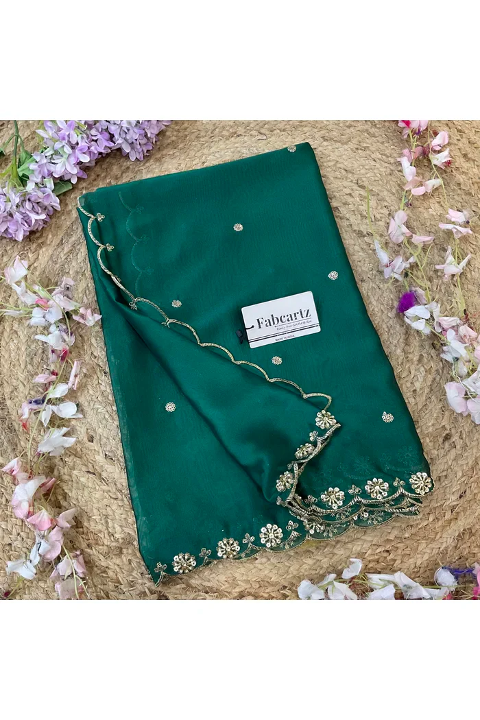 Beautiful Hand work and Beads work Rangoli Dupatta for women | Only Dupatta Dharani Dup - Image 43