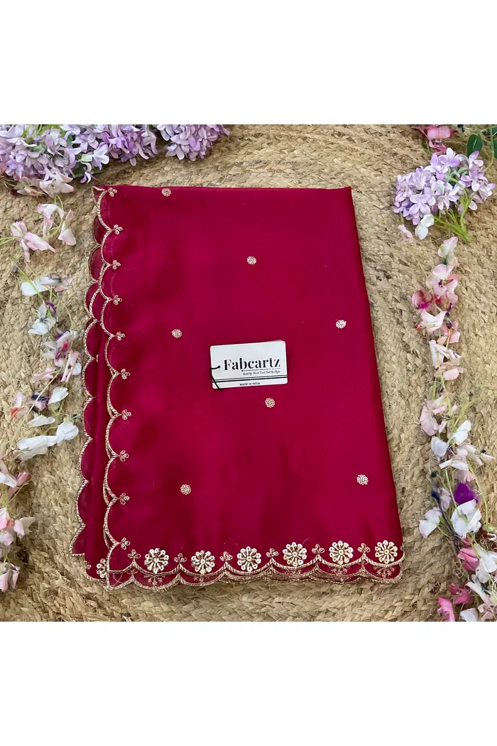 Beautiful Hand work and Beads work Rangoli Dupatta for women | Only Dupatta Dharani Dup - Image 49