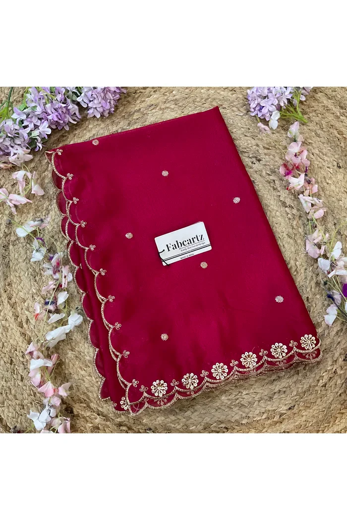 Beautiful Hand work and Beads work Rangoli Dupatta for women | Only Dupatta Dharani Dup - Image 52