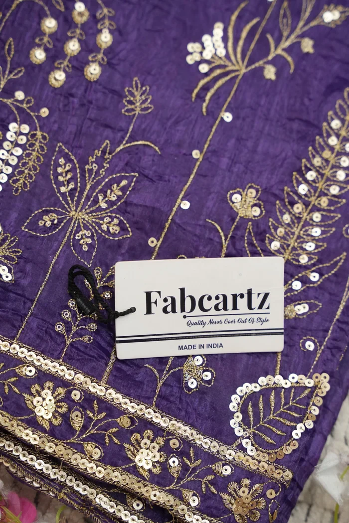 Beautiful South Indian Style Gold Crush Half Saree with Embroidery Blouse and Dupatta for Women | Chahana - Image 40