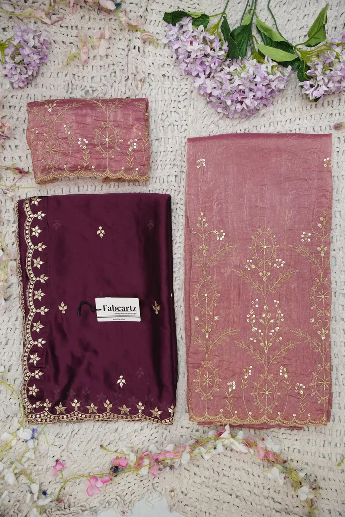 Beautiful South Indian Style Gold Crush Half Saree with Embroidery Blouse and Dupatta for Women | Krisa - Image 61