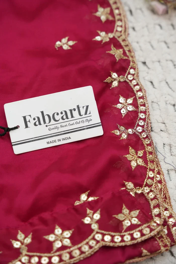 Beautiful South Indian Style Gold Crush Half Saree with Embroidery Blouse and Dupatta for Women | Krisa - Image 77