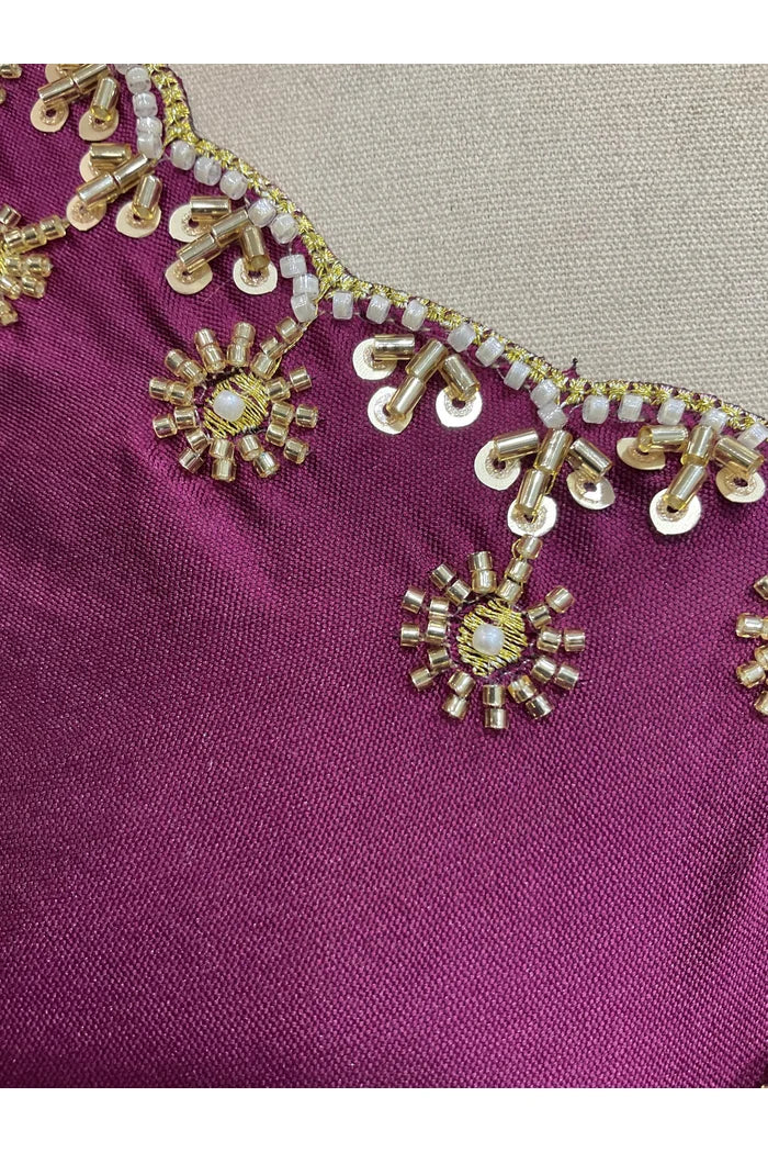 Beautiful South Indian Style Half Saree with Beads Work Blouse and Dupatta for Women | Hiral - Image 28