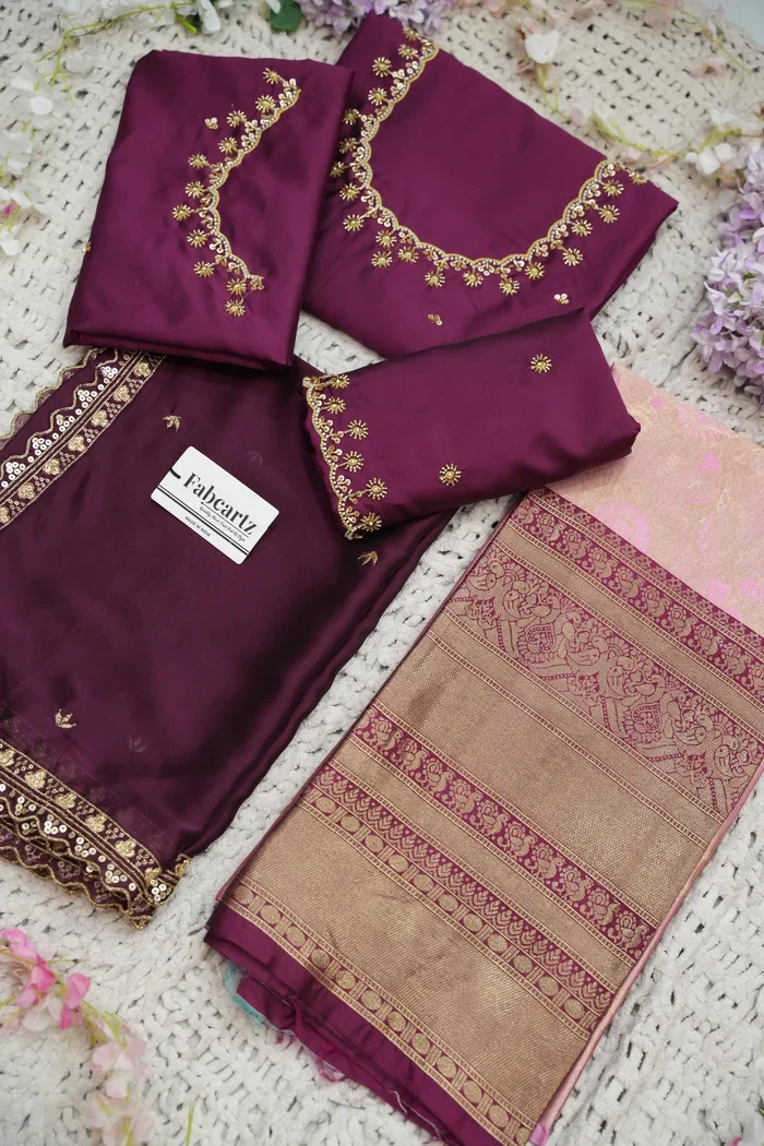 Beautiful South Indian Style Half Saree with Beads Work Blouse and Dupatta for Women | Hiral Kv - Image 19