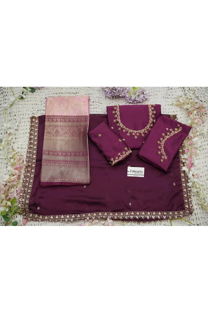 Beautiful South Indian Style Half Saree with Beads Work Blouse and Dupatta for Women | Hiral Kv - Image 22