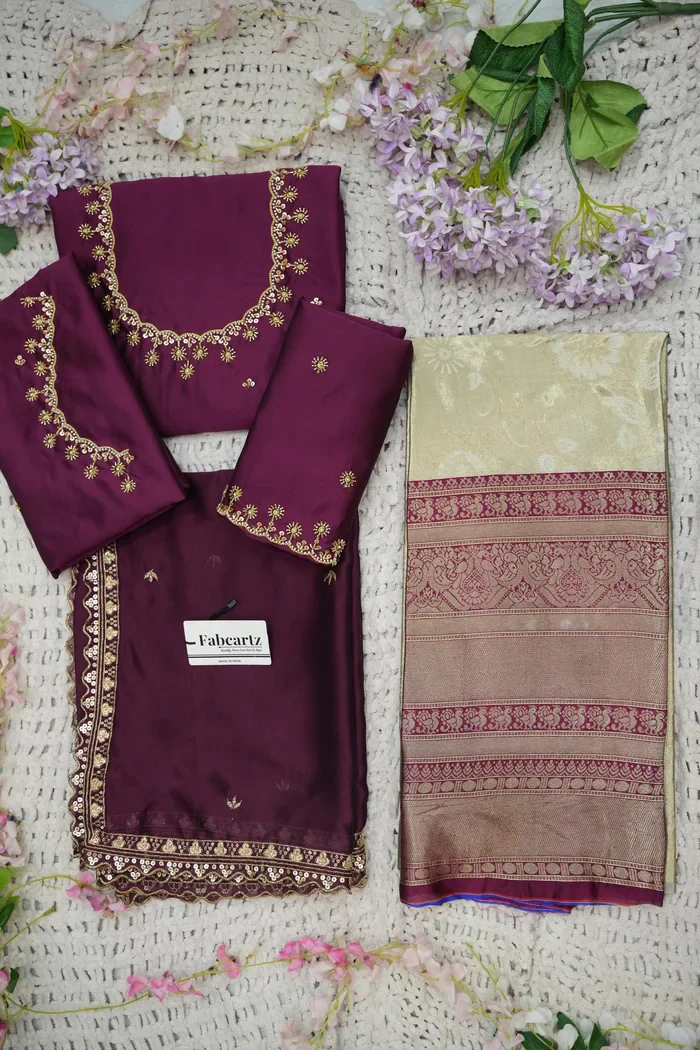Beautiful South Indian Style Half Saree with Beads Work Blouse and Dupatta for Women | Hiral Kv - Image 23
