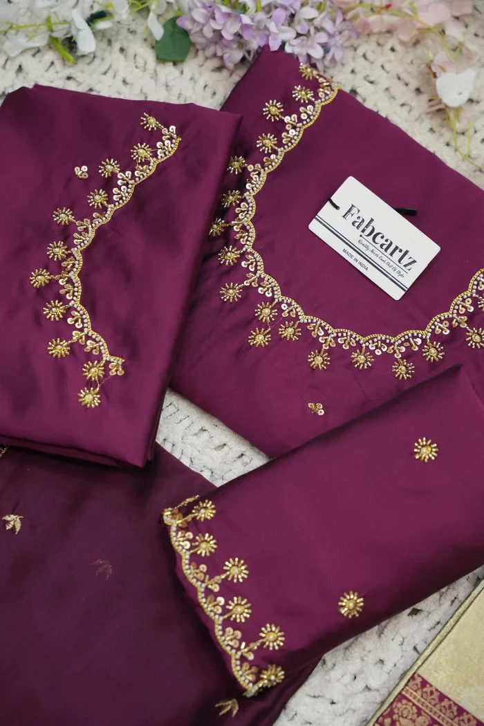 Beautiful South Indian Style Half Saree with Beads Work Blouse and Dupatta for Women | Hiral Kv - Image 27