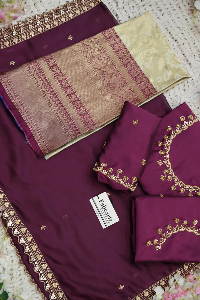 Beautiful South Indian Style Half Saree with Beads Work Blouse and Dupatta for Women | Hiral Kv - Image 28