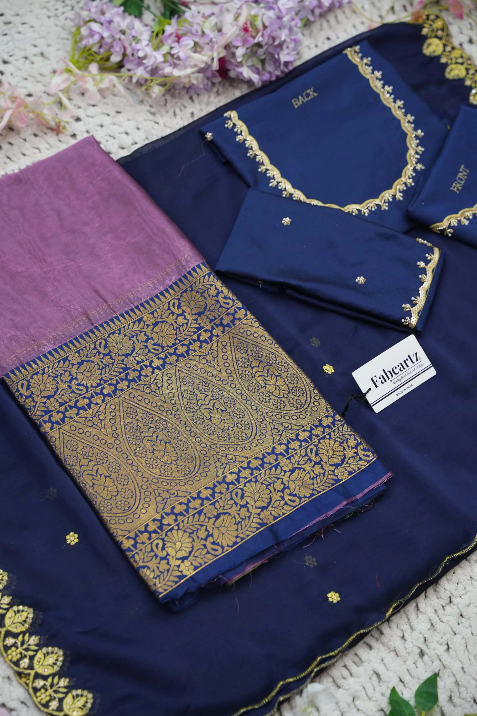 Beautiful South Indian Style Half Saree with (Hand Work) Beads Work Blouse and Dupatta for Women | Jyotiii - Image 8