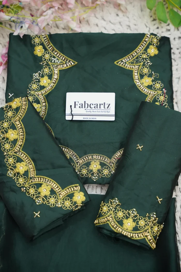 Beautiful South Indian Style Half Saree with Beads Work Blouse and Dupatta for Women | Mitali - Image 60