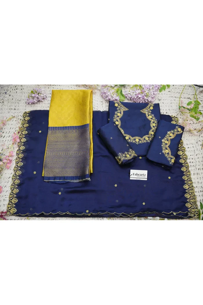 Beautiful South Indian Style Half Saree with Beads Work Blouse and Dupatta for Women | Mitali - Image 97