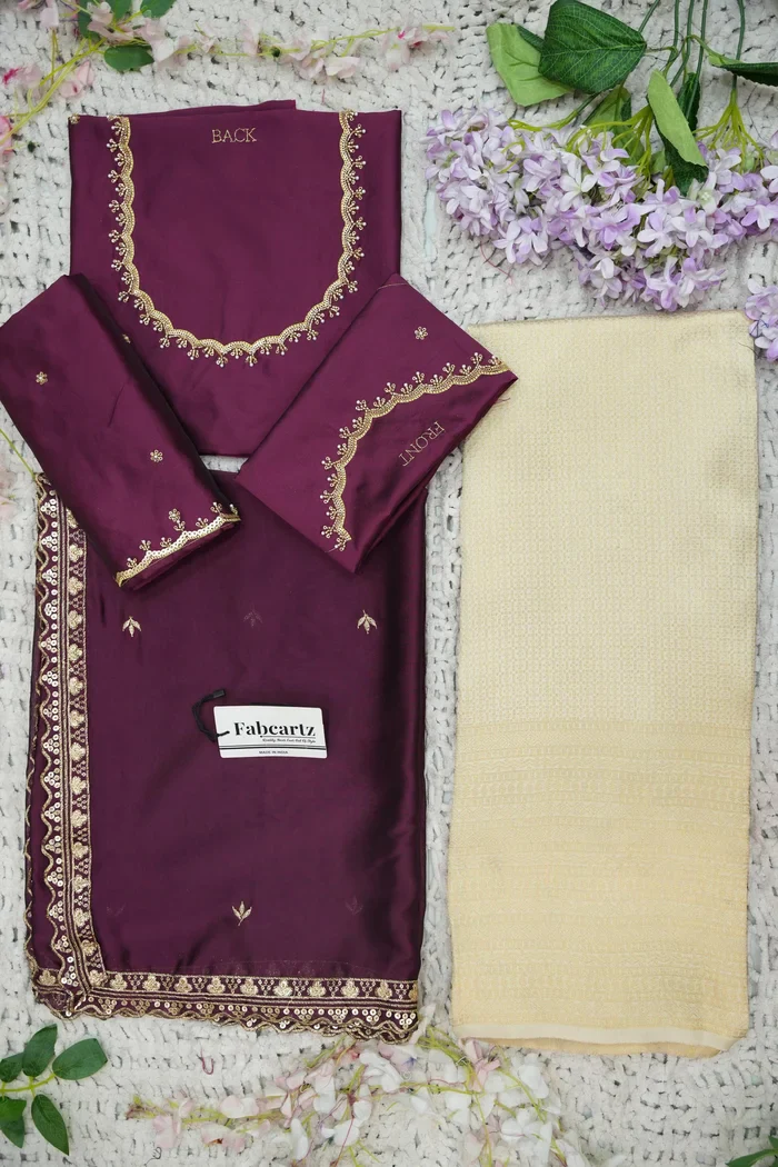 Beautiful South Indian Style Half Saree with Beads Work Blouse and Dupatta for Women | Sanskruti - Image 102