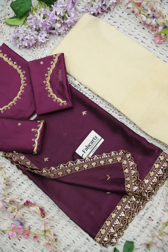 Beautiful South Indian Style Half Saree with Beads Work Blouse and Dupatta for Women | Sanskruti - Image 103