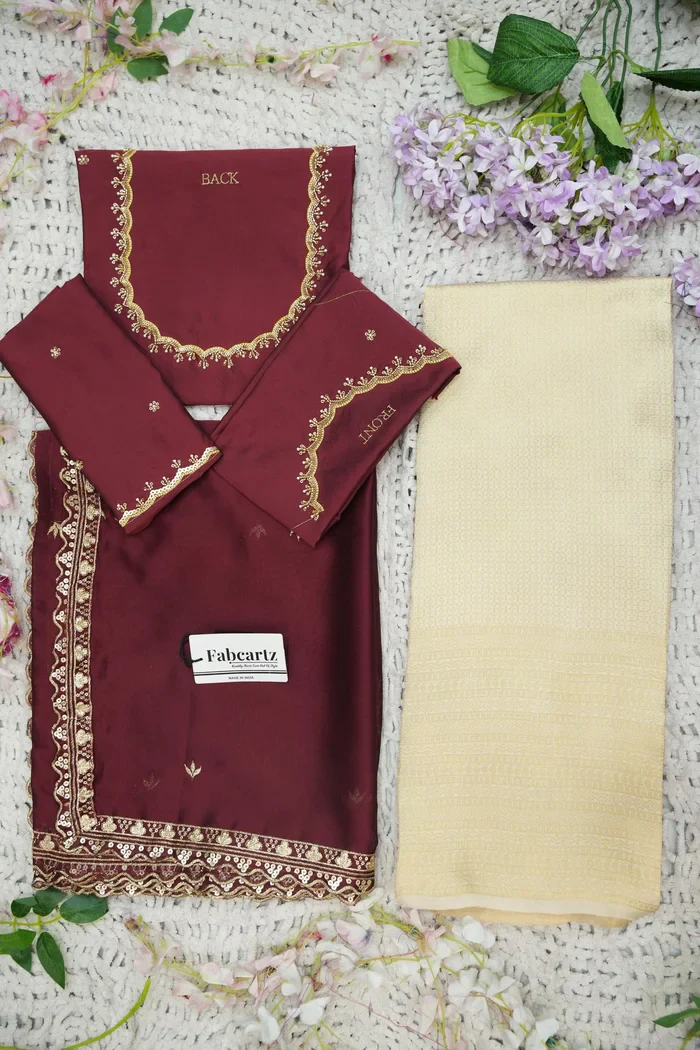 Beautiful South Indian Style Half Saree with Beads Work Blouse and Dupatta for Women | Sanskruti - Image 64