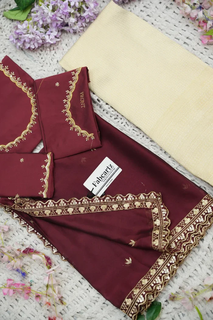 Beautiful South Indian Style Half Saree with Beads Work Blouse and Dupatta for Women | Sanskruti - Image 65
