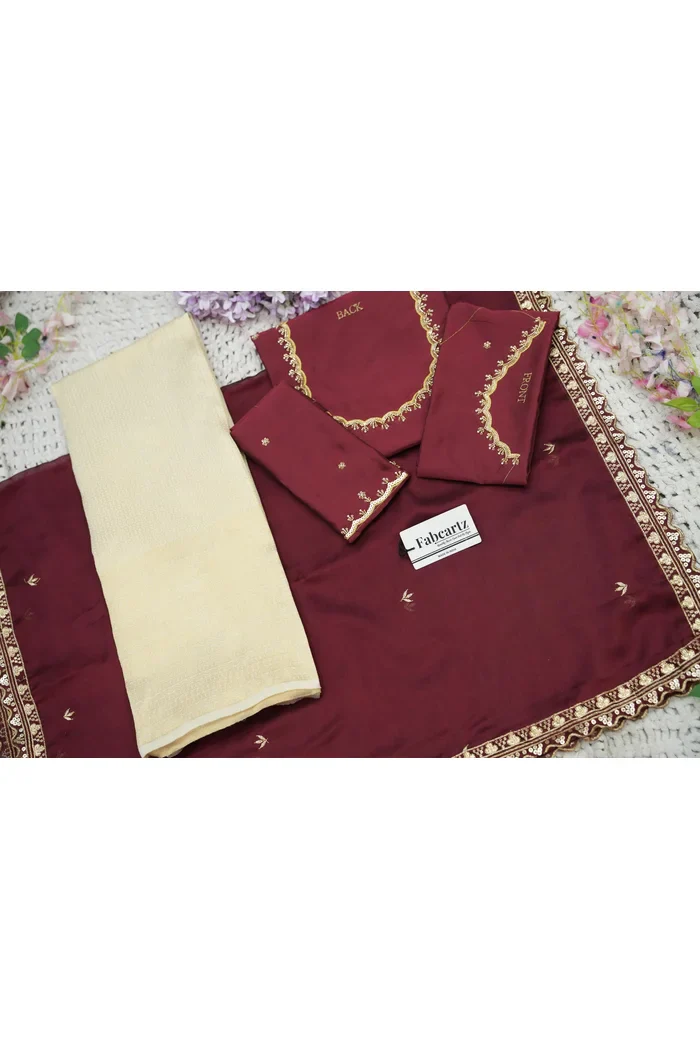 Beautiful South Indian Style Half Saree with Beads Work Blouse and Dupatta for Women | Sanskruti - Image 70