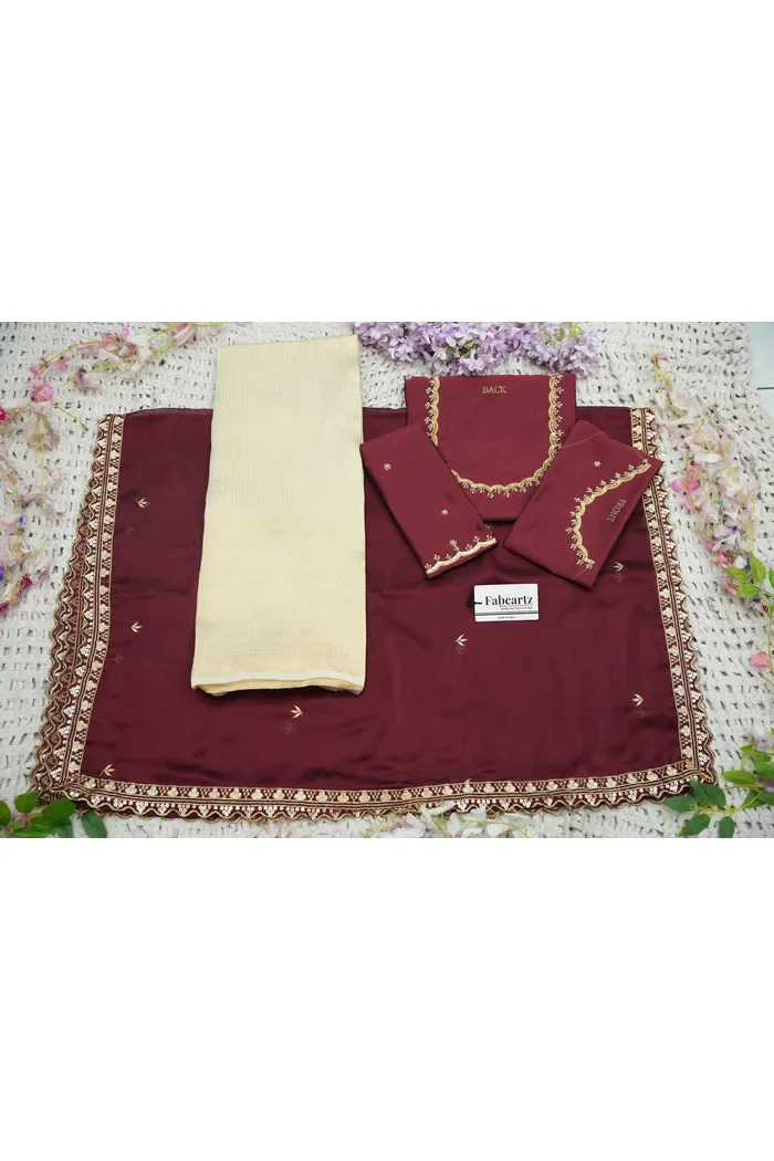 Beautiful South Indian Style Half Saree with Beads Work Blouse and Dupatta for Women | Sanskruti - Image 71