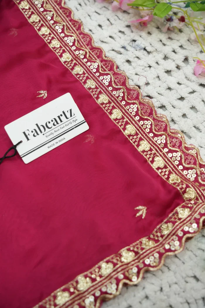 Beautiful South Indian Style Half Saree with Beads Work Blouse and Dupatta for Women | Sanskruti - Image 92