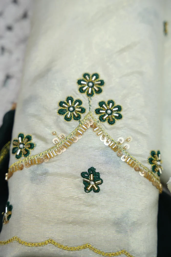 Beautiful South Indian Style Half Saree with Hand Work Blouse and Dupatta for Women | Shobitha - Image 64