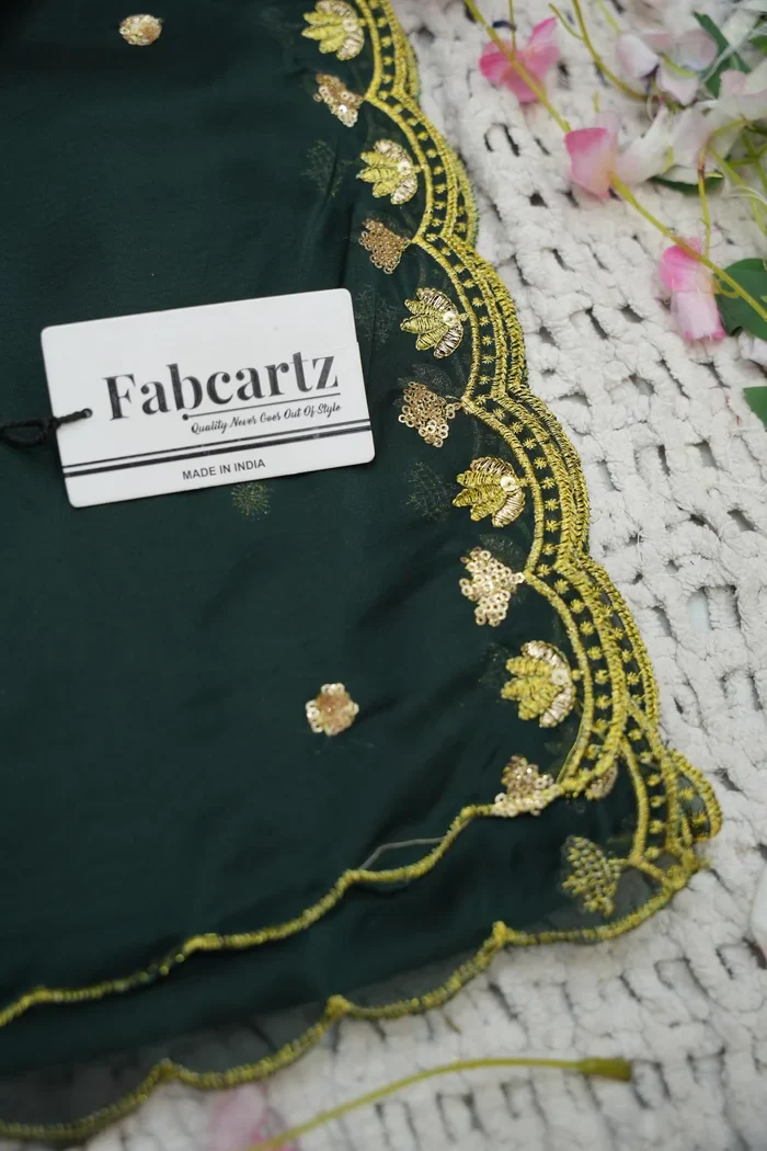 Beautiful South Indian Style Half Saree with Hand Work Blouse and Dupatta for Women | Shobitha - Image 68