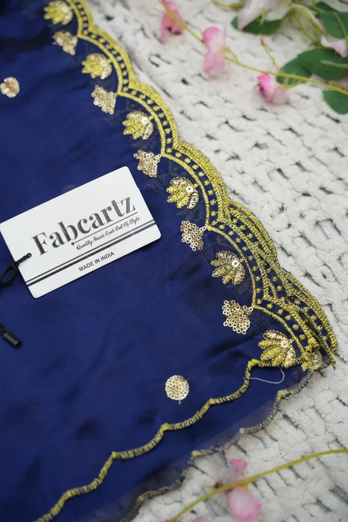 Beautiful South Indian Style Half Saree with Hand Work Blouse and Dupatta for Women | Shobitha - Image 80