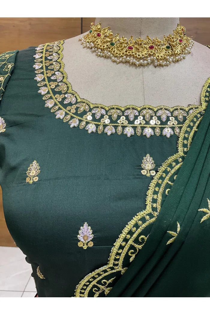 Beautiful South Indian Style Half Saree with Blouse and Dupatta for Women | Reet - Image 17