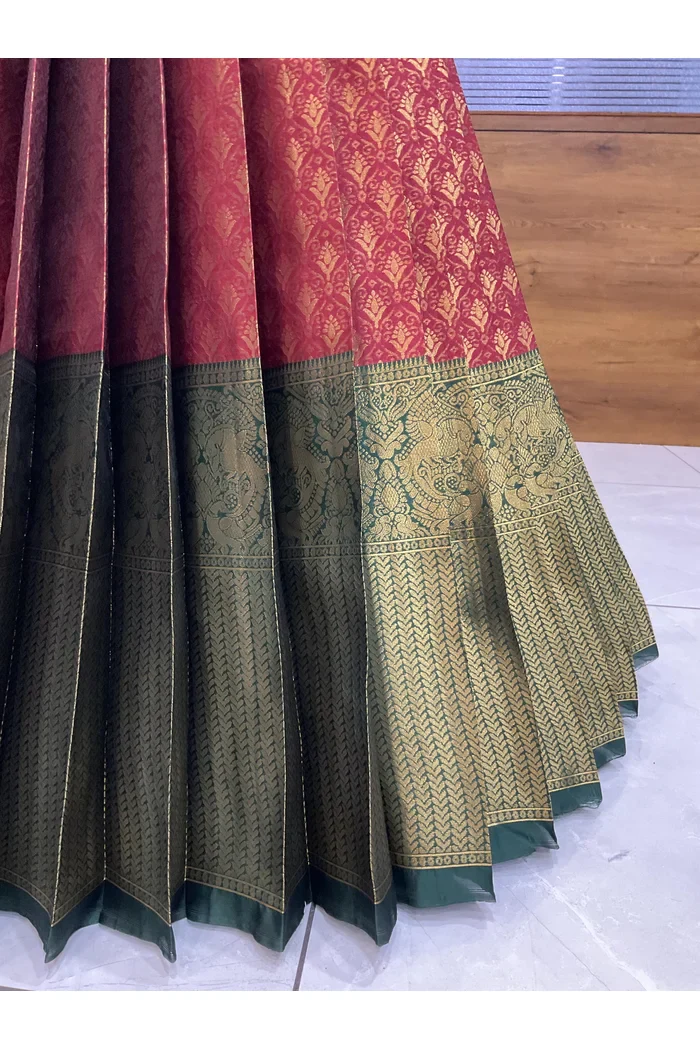 Beautiful South Indian Style Half Saree with Blouse and Dupatta for Women | Reet - Image 18