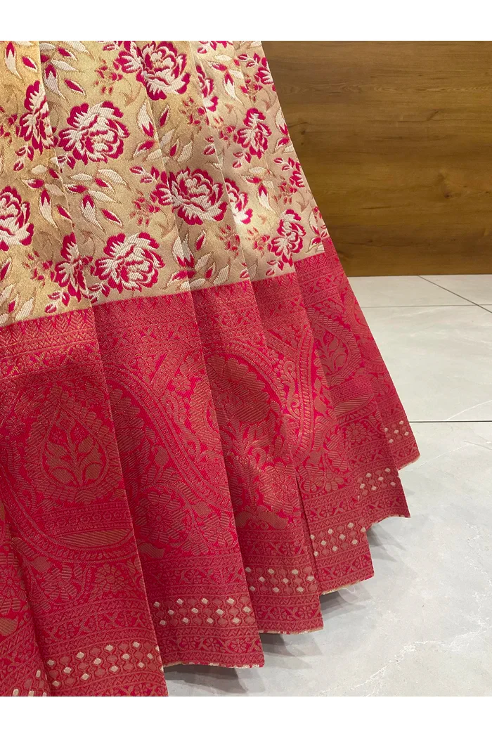 Beautiful South Indian Style Half Saree with Embroidery Blouse and Dupatta for Women | Atreyi - Image 20
