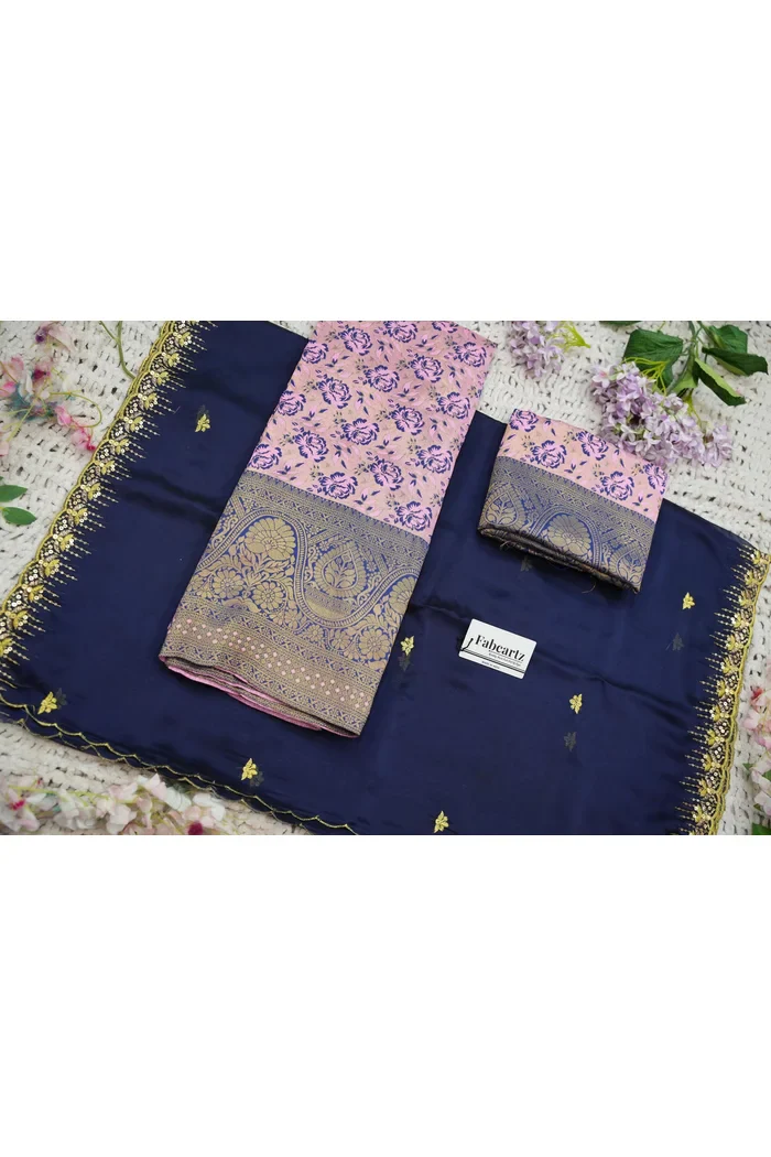 Beautiful South Indian Style Half Saree with Embroidery Blouse and Dupatta for Women | Atreyi - Image 43