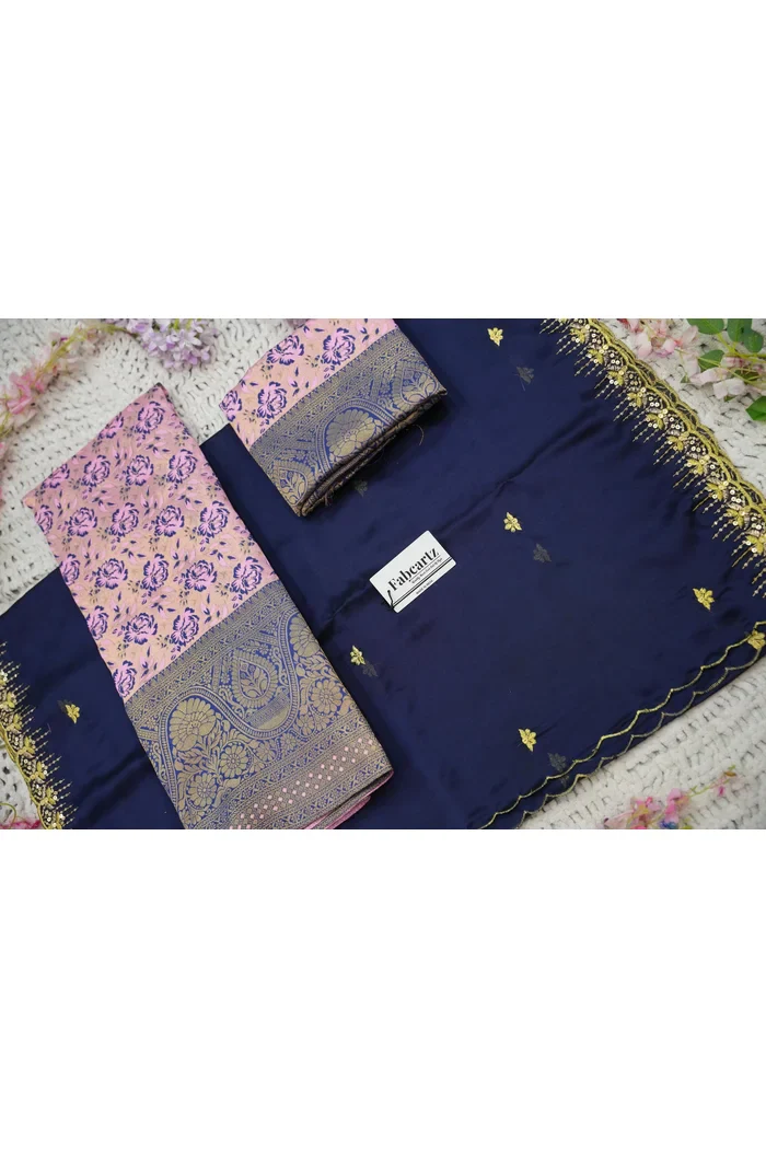 Beautiful South Indian Style Half Saree with Embroidery Blouse and Dupatta for Women | Atreyi - Image 44