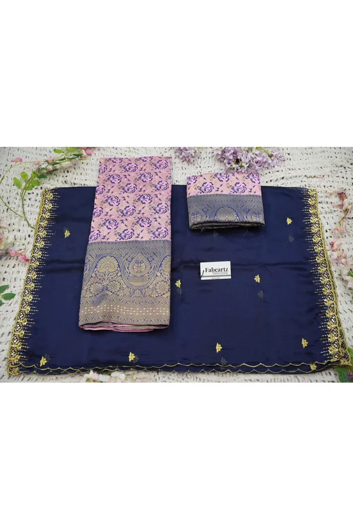 Beautiful South Indian Style Half Saree with Embroidery Blouse and Dupatta for Women | Atreyi - Image 45