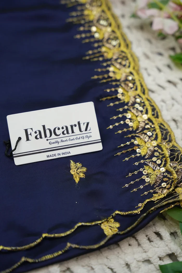 Beautiful South Indian Style Half Saree with Embroidery Blouse and Dupatta for Women | Atreyi - Image 46