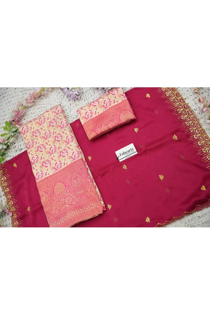 Beautiful South Indian Style Half Saree with Embroidery Blouse and Dupatta for Women | Atreyi - Image 60
