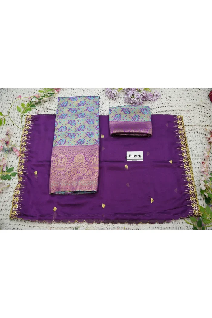 Beautiful South Indian Style Half Saree with Embroidery Blouse and Dupatta for Women | Atreyi - Image 77