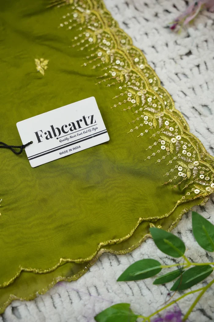 Beautiful South Indian Style Half Saree with Embroidery Blouse and Dupatta for Women | Atreyi - Image 86
