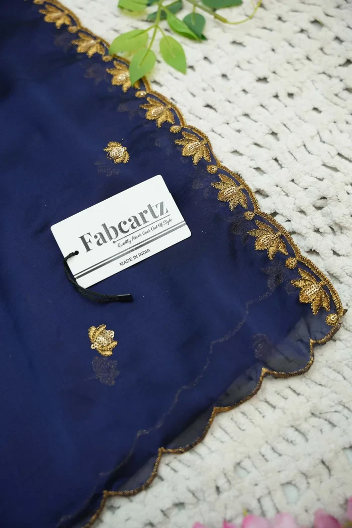 Beautiful South Indian Style Half Saree with Embroidery Blouse and Dupatta for Women | Gauri - Image 45