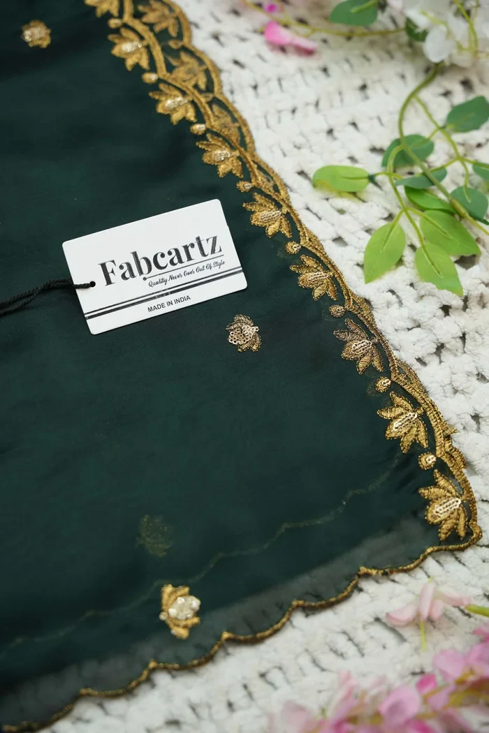 Beautiful South Indian Style Half Saree with Embroidery Blouse and Dupatta for Women | Gauri - Image 83