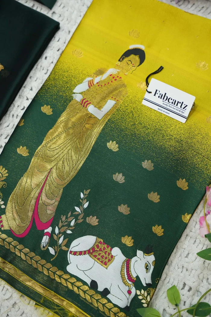 Beautiful South Indian Style Half Saree with Embroidery Blouse and Dupatta for Women | Gauri - Image 98