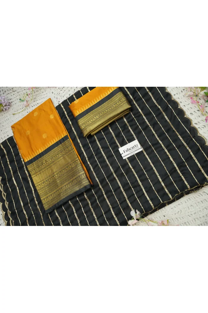 Beautiful South Indian Style Half Saree with Embroidery Blouse and Dupatta for Women | Hyderabadi - Image 66