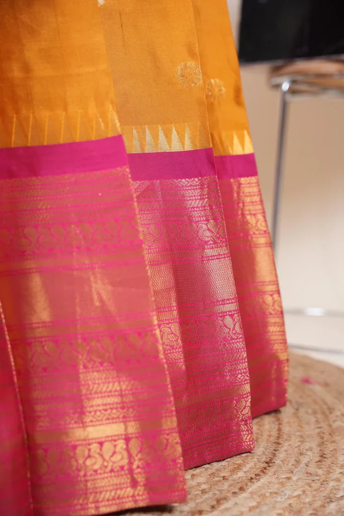 Beautiful South Indian Style Half Saree with Embroidery Blouse and Dupatta for Women | Hyderabadi Kv - Image 40