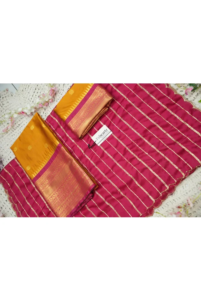 Beautiful South Indian Style Half Saree with Embroidery Blouse and Dupatta for Women | Hyderabadi Kv - Image 81