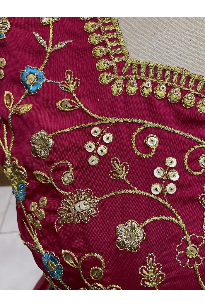 Beautiful South Indian Style Half Saree with Embroidery Blouse and Dupatta for Women | Ishita - Image 15
