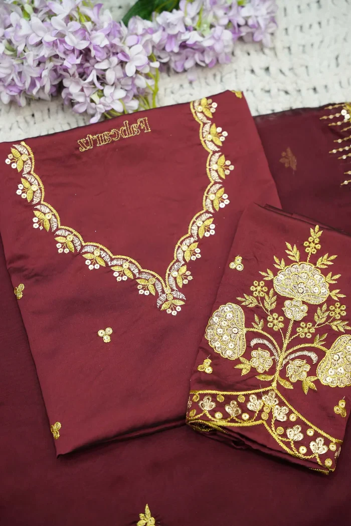 Beautiful South Indian Style Half Saree with Embroidery Blouse and Dupatta for Women | Kalyani Kv - Image 68