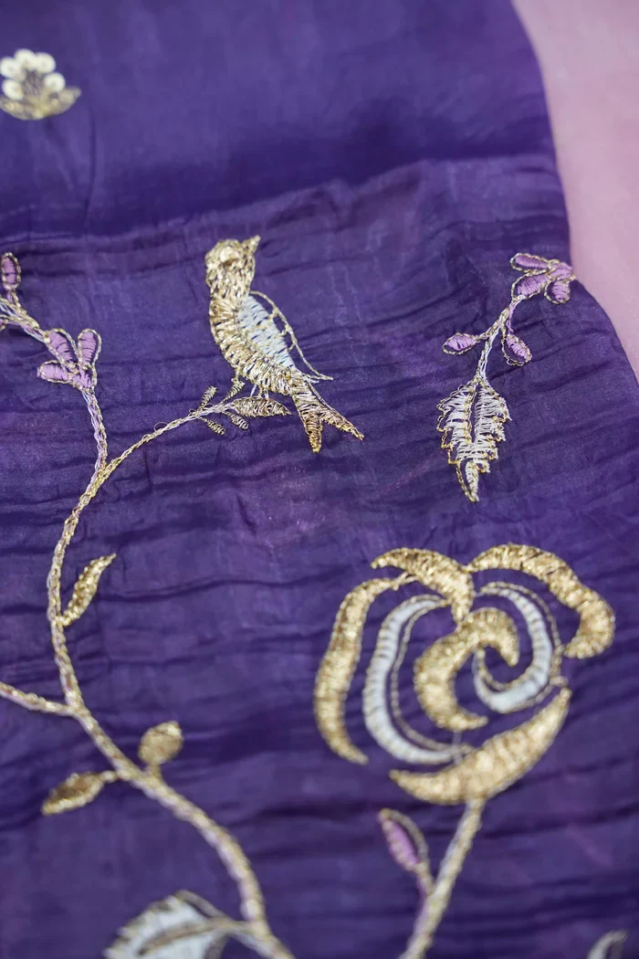 Beautiful South Indian Style Half Saree with Embroidery Blouse and Dupatta for Women | Shuturamurg - Image 23