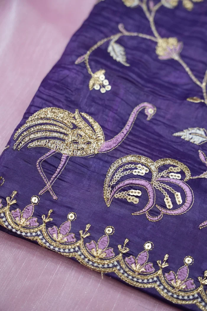 Beautiful South Indian Style Half Saree with Embroidery Blouse and Dupatta for Women | Shuturamurg - Image 24