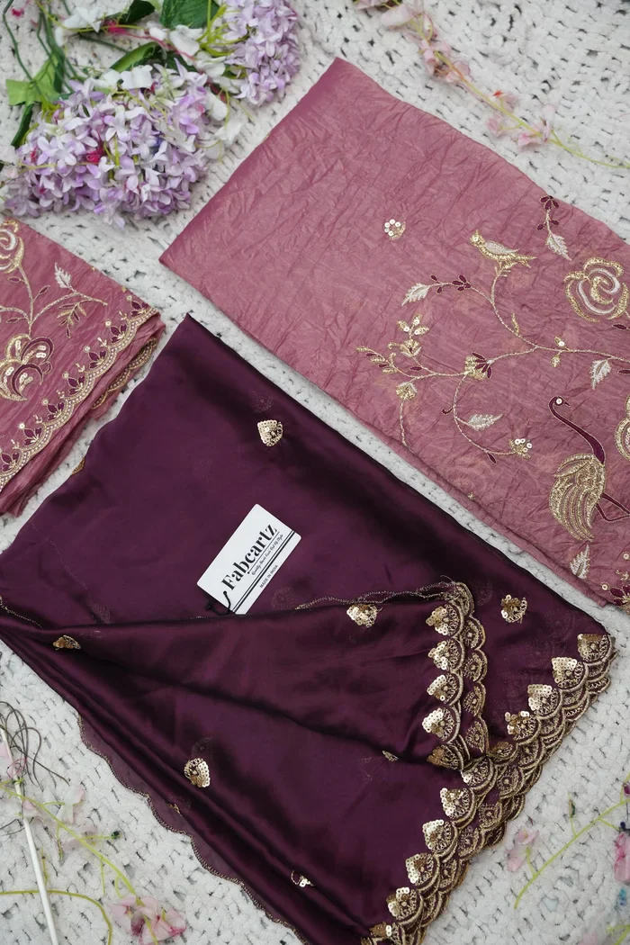Beautiful South Indian Style Half Saree with Embroidery Blouse and Dupatta for Women | Shuturamurg - Image 31