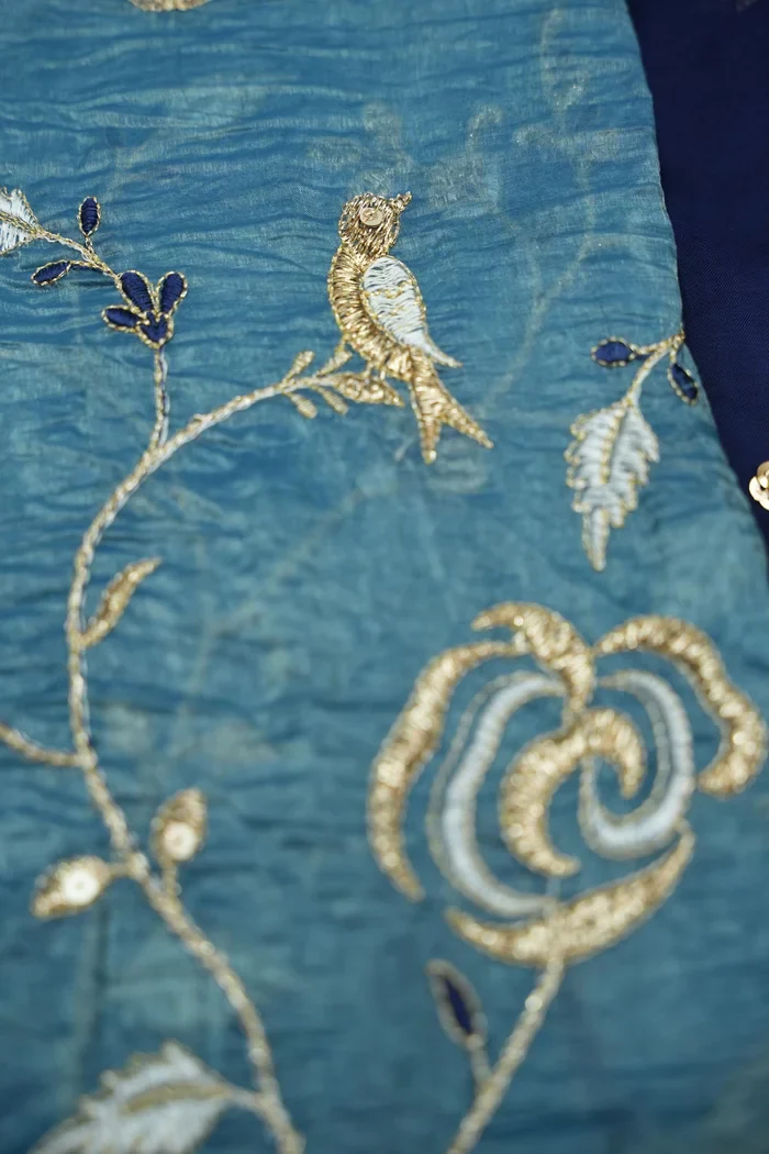 Beautiful South Indian Style Half Saree with Embroidery Blouse and Dupatta for Women | Shuturamurg - Image 43