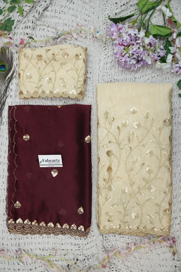 Beautiful South Indian Style Half Saree with Embroidery Blouse and Dupatta for Women | Zeel - Image 49